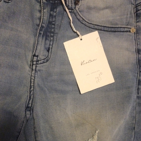 KanCan Blue Ankle Cropped Distressed Jeans​​ - Picture 3 of 7